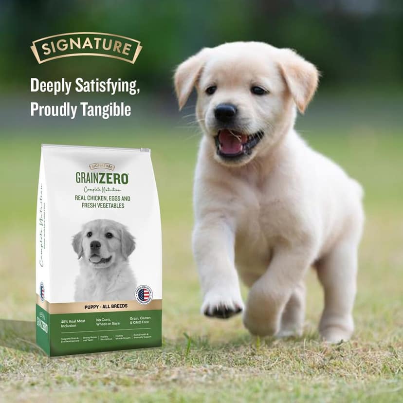 Grain Zero Real Chicken, Egg and Vegetables Puppy Dry Dog Food 1.2kg view 7