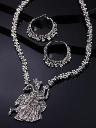 Pujvi Fashions Oxidised Radha Krishan Bali