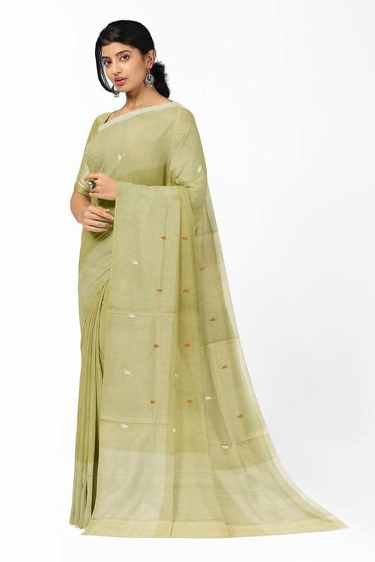 APCO Handloom - Women's Rahajmundry Pure Cotton Grey Handloom Saree (Angara Handloom Saree) 50 view 2