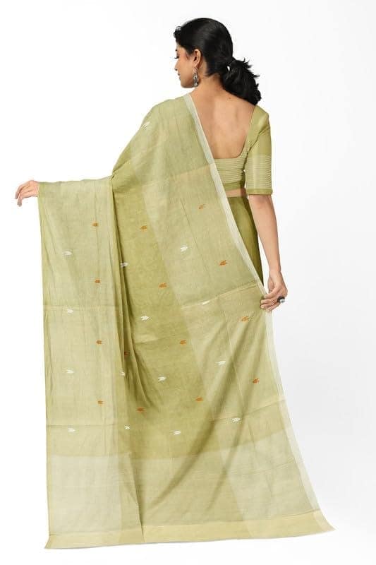 APCO Handloom - Women's Rahajmundry Pure Cotton Grey Handloom Saree (Angara Handloom Saree) 50 view 3