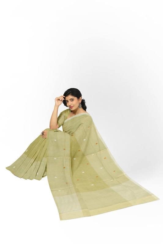 APCO Handloom - Women's Rahajmundry Pure Cotton Grey Handloom Saree (Angara Handloom Saree) 50 view 4