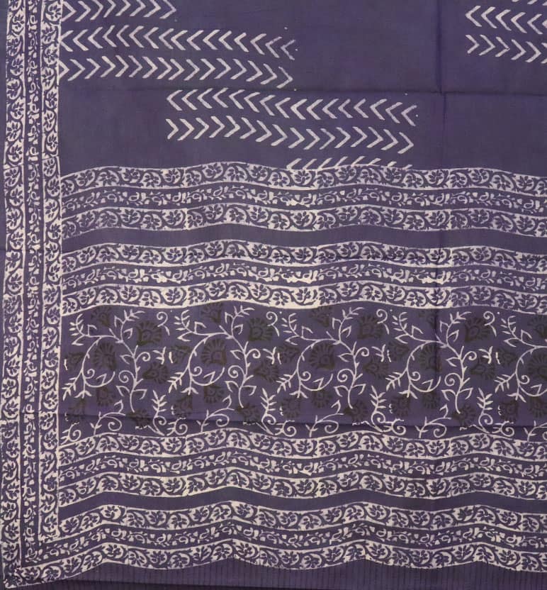 Handcrafted Dabu Print Cotton Dress Material – 3 Piece Set view 5