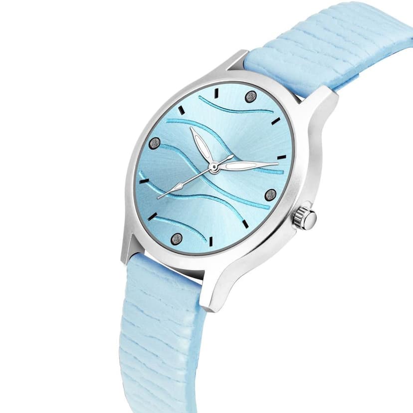 Loretta MT-390 Blue Leather Belt Slim Dial Women & Dial Watch view 2
