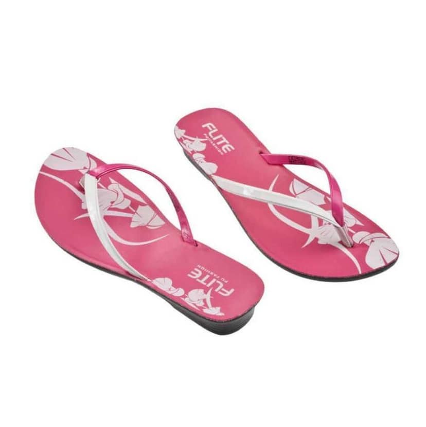 FLITE Women's Pink and White PU Slippers PUL-05 view 2