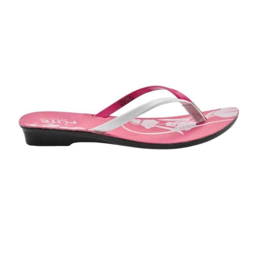FLITE Women's Pink and White PU Slippers PUL-05 view 4
