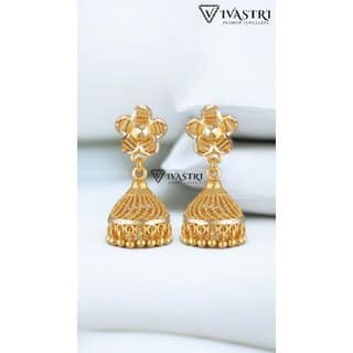 Vivastri Shimmering Bejeweled Screw Jhumka Earring for Women and Girls [VIVA2680ERG]