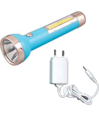 JY 1703 2W Rechargeble Waterproof 2 IN 1 LED Emergency Flashlight Torch - 3W Rechargeable Flashlight Torch ( Pack of 1 )