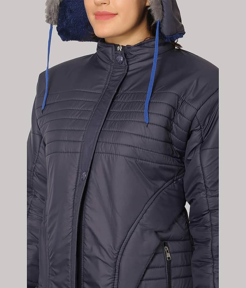 NUEVOSDAMAS - Polyester Blend Beige Hooded Jackets view 2