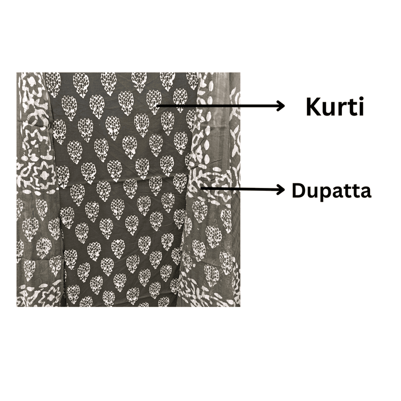 Authentic GI Certified Batik Printed Women Cotton Suit Material Dress Material With Dupatta Set view 2