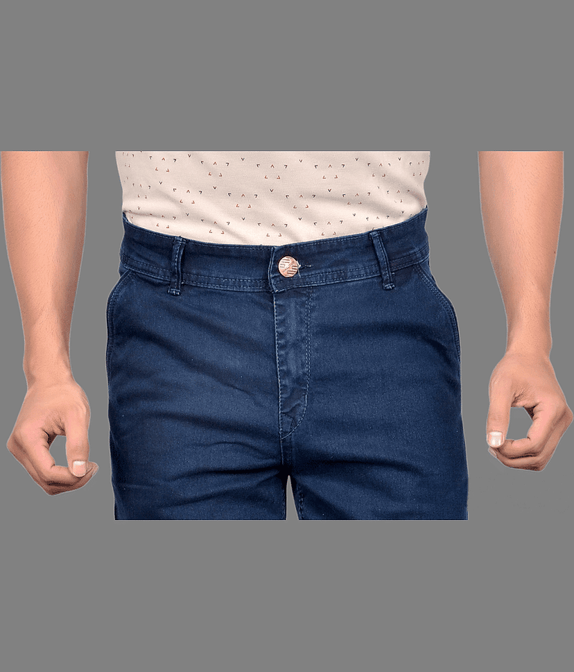 AGRAYYANA Slim Fit Solid Men's Jeans - Navy Blue ( Pack of 1 ) view 2
