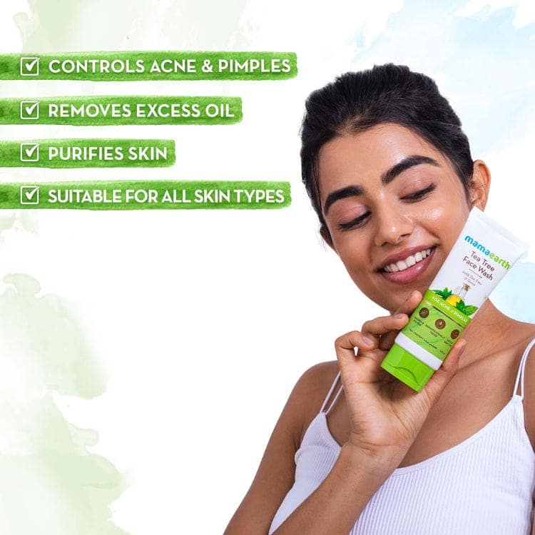 Mamaearth tea tree facewash (100 ml) + Mamaearth apple cider vinegar Moisturizer (80 gm) + Mamaearth bye bye blemishes face cream (30 gm) Pack of 3 view 3