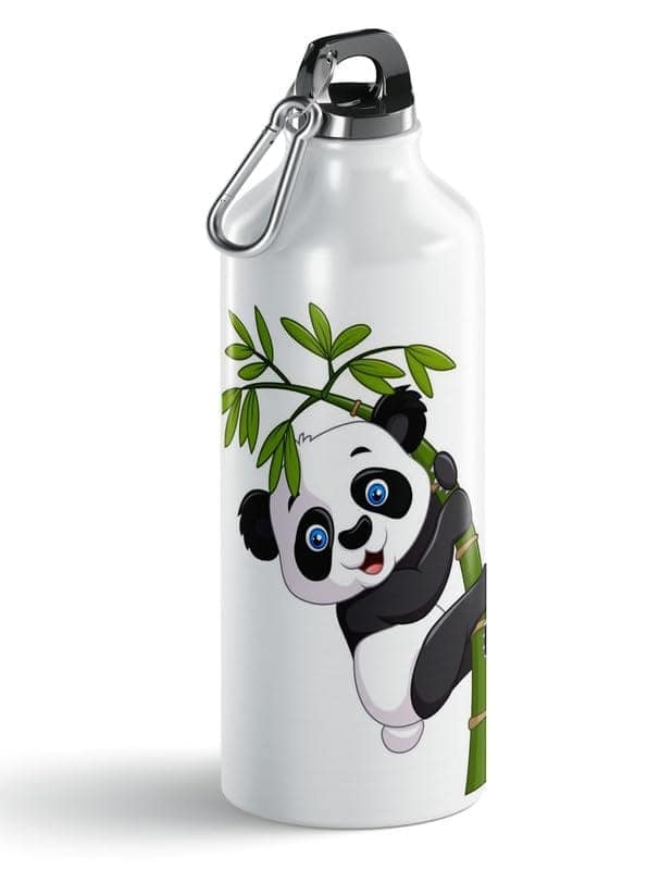 Charming Panda Design Aluminum Sipper Virat 750ml Printed Aluminum Gym Water Bottle