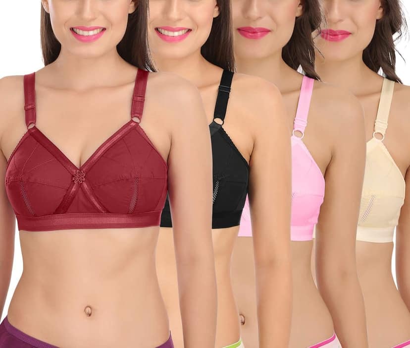 SONA Women's Perfecto Full Coverage Non Padded Cotton Minimizer Bra