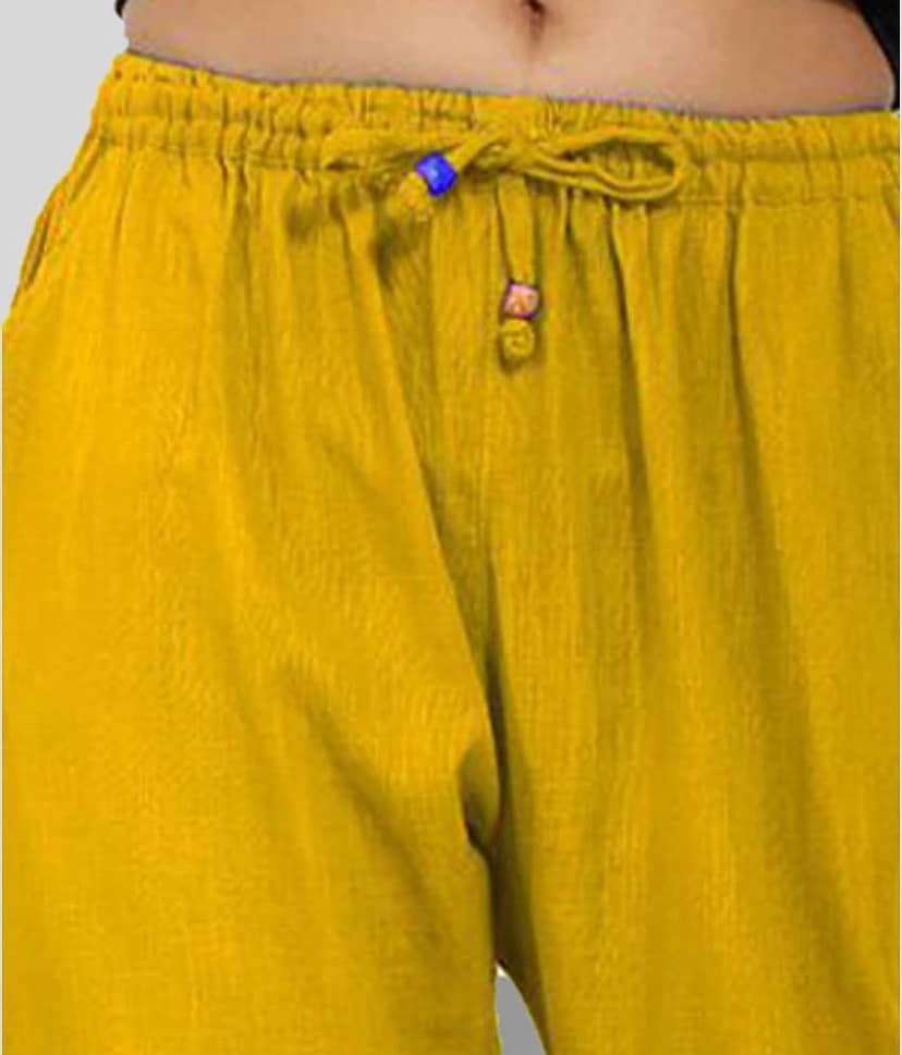 Lee Moda Yellow Cotton Straight Women's Casual Pants ( Pack of 1 ) view 2