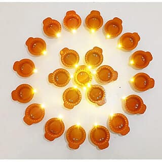 Water Sensor Led Diyas Candle-pack of 12 Candle(Multicolor, Pack of 12)