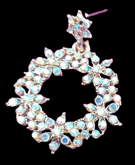 Lovely Rhinestone Circle Drop Earrings view 3