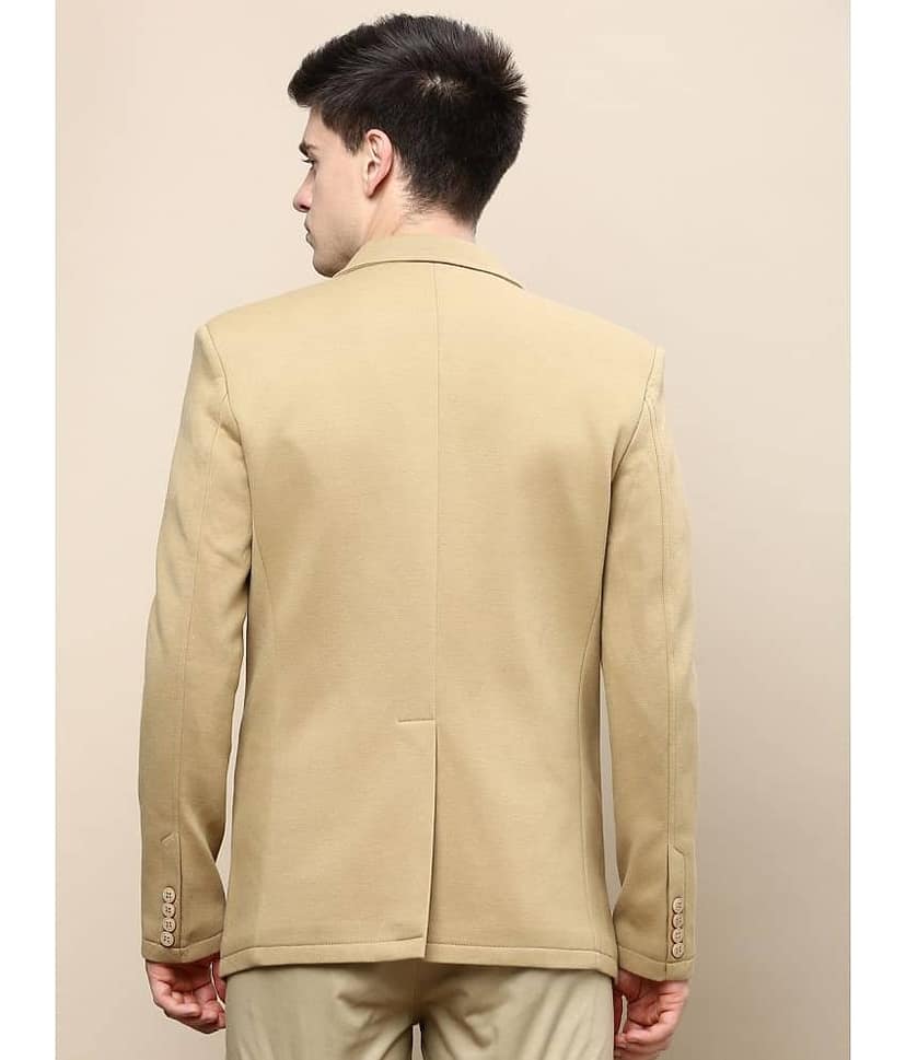 Showoff Cotton Blend Men's Blazer - Khaki ( Pack of 1 ) view 4
