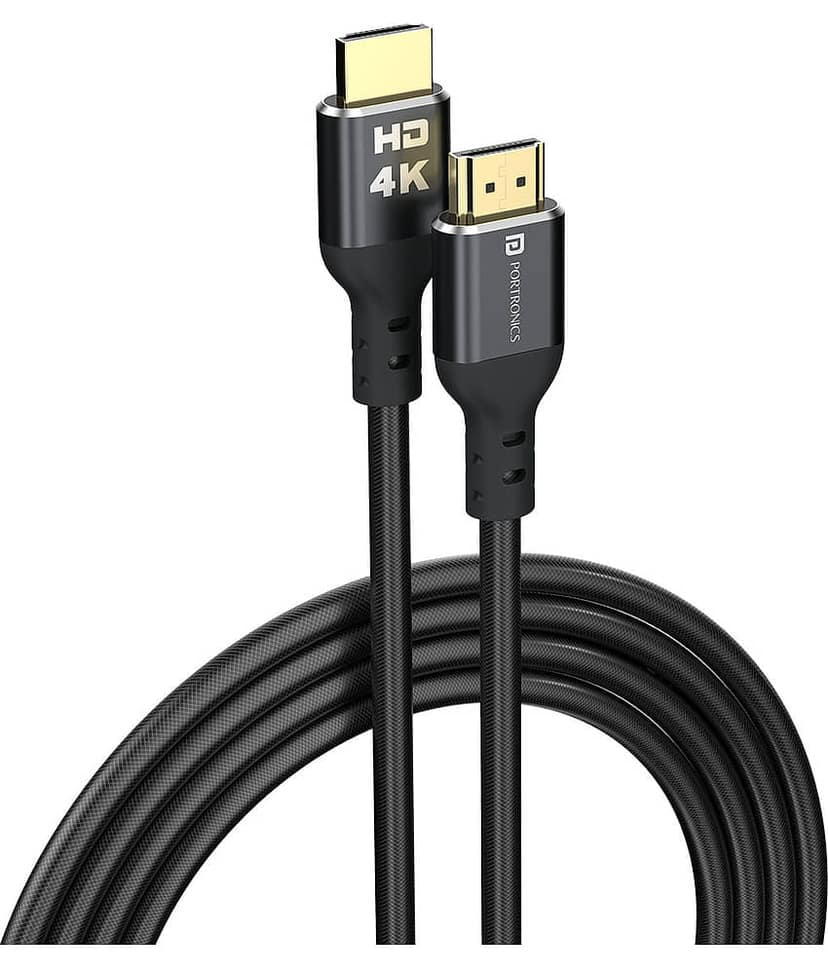 Portronics Grey 3A HDMI Cable 3 Meter