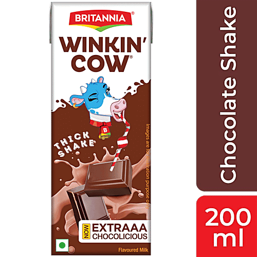 Britannia Winkin' Cow Chocolicious Thick Milkshake, 200 ml