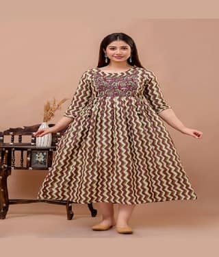 Nevisha Style Multi Color Cotton Maternity Kurta Single
