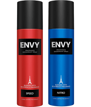 Envy Speed & Nitro 120 ml Each Deodorant Spray for Men 240 ml ( Pack of 2 )