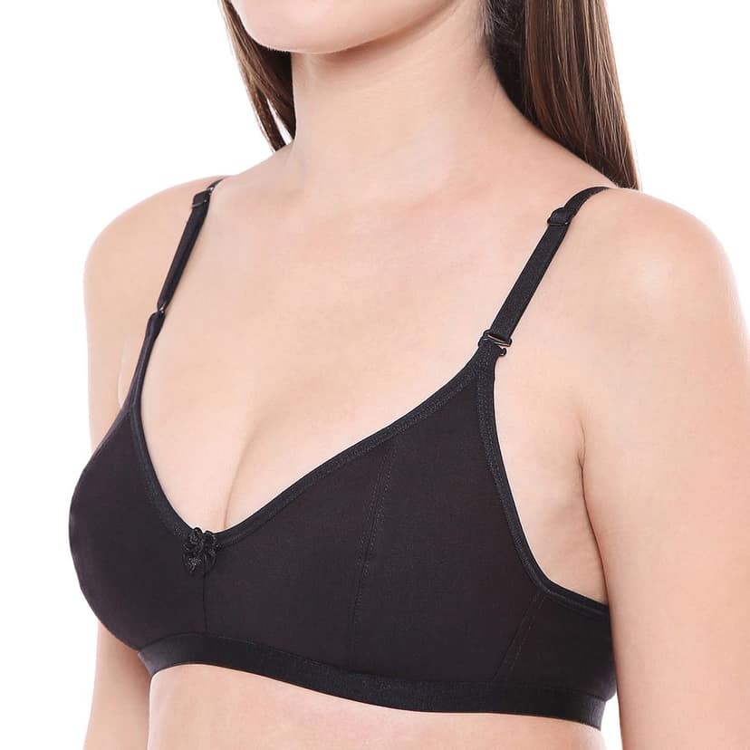 Bodycare Women Cotton Spandex Full Coverage Non Padded Regular Bra Pack - 2 E1575BB view 5