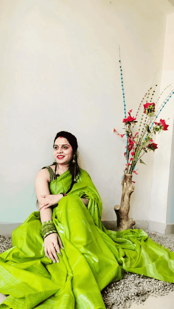 Katan Sap Green Silk Saree Weaving Design with Blouse-1831 view 2