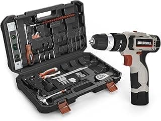 BUILDSKILL 69 Pcs | 12V Cordless Drill Machine Tool Kit 10MM Keyless Chuck,Copper Armature, 3M Auto Measuring Tape, CRV Bits, TPR Screwdriver | Home Tools Box Kit with Drill Machine (6 Month Warranty)