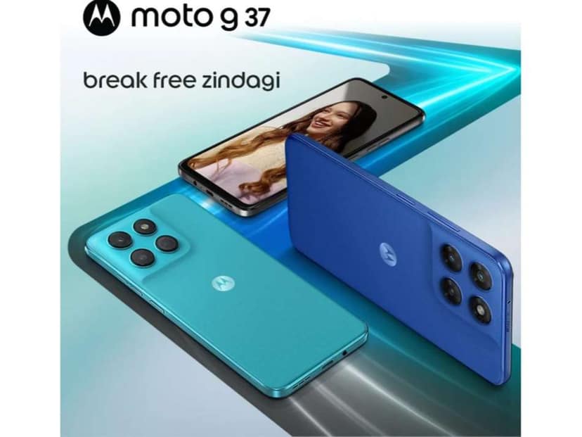 Motorola G37 5G Smartphone, 4GB RAM, 128GB Storage - Pantone Nautical Blue view 2