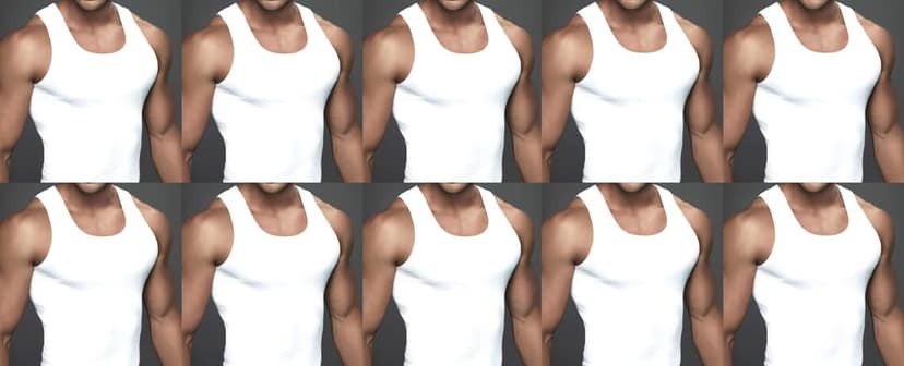 Standard Cotton Sleeveless White Vests (Combo OF 10)