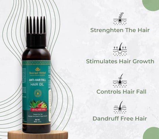 Baazigar Herbal Anti-Hair Fall Hair Oil with Free Oil Applicator Comb - 100ml view 4
