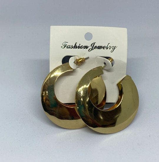 Gold plated Half Hoop Earrings