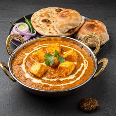 Paneer Butter Masala With Amritsari Stuffed Kulcha