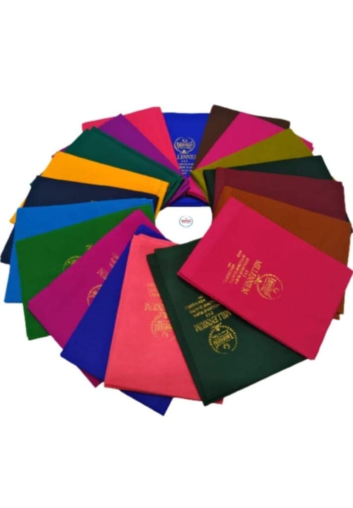 A pack of 100% cotton sarees in various colors view 3