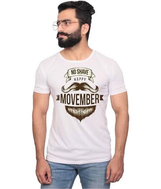 Nityanand Enterprises White Cotton Blend T-Shirt