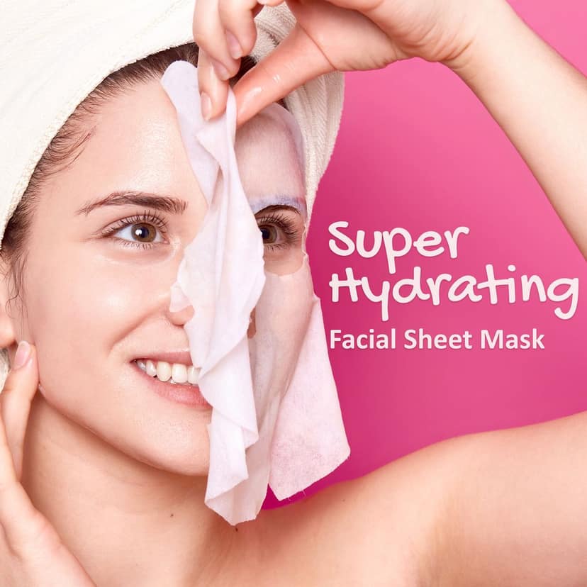 Masking Glow Facial Sheet Mask for Every Day Glowing and Brightening Skin for Women’s (Pack 10) Each 20g view 3