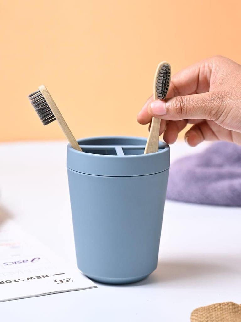 VON CASA Blue Plastic Toothbrush Holder view 5
