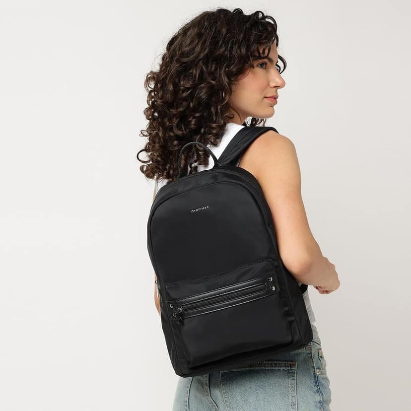 Shadow Edge Nylon Laptop Backpack | 14 Inch Laptop Backpack | Lightweight Nylon Bag with Padded Adjustable Straps | Spacious Compartment with Organizer Pockets & Quick Access Zipper Pocket view 2
