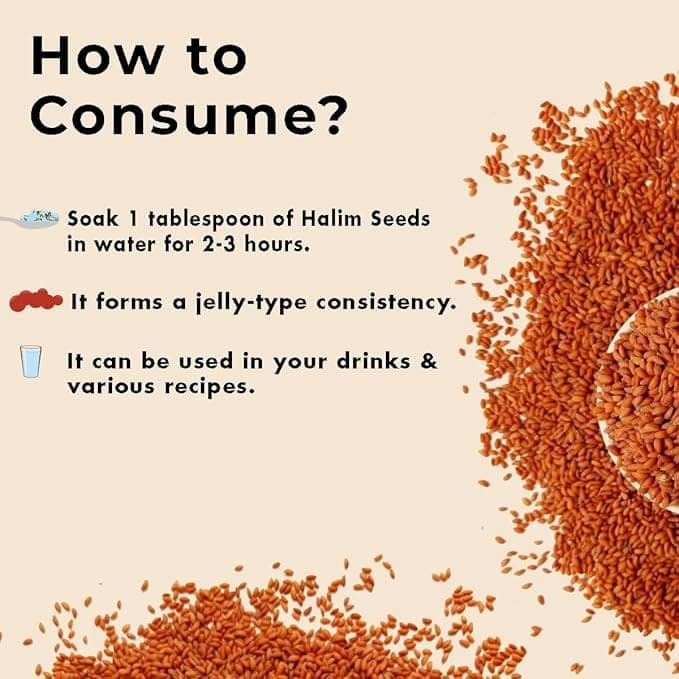 Sorich Halim Seeds 400g - Non GMO Aliv Seeds | High in Fibre and Omega -3 | Garden Cress Seeds for Eating, Immunity Booster Superfood view 4