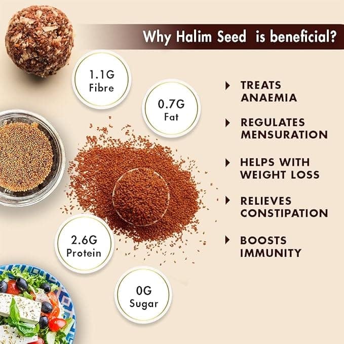 Sorich Halim Seeds 400g - Non GMO Aliv Seeds | High in Fibre and Omega -3 | Garden Cress Seeds for Eating, Immunity Booster Superfood view 7