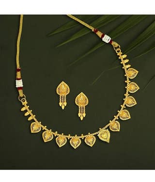 LUV FASHION White Brass Necklace Set ( Pack of 1 )