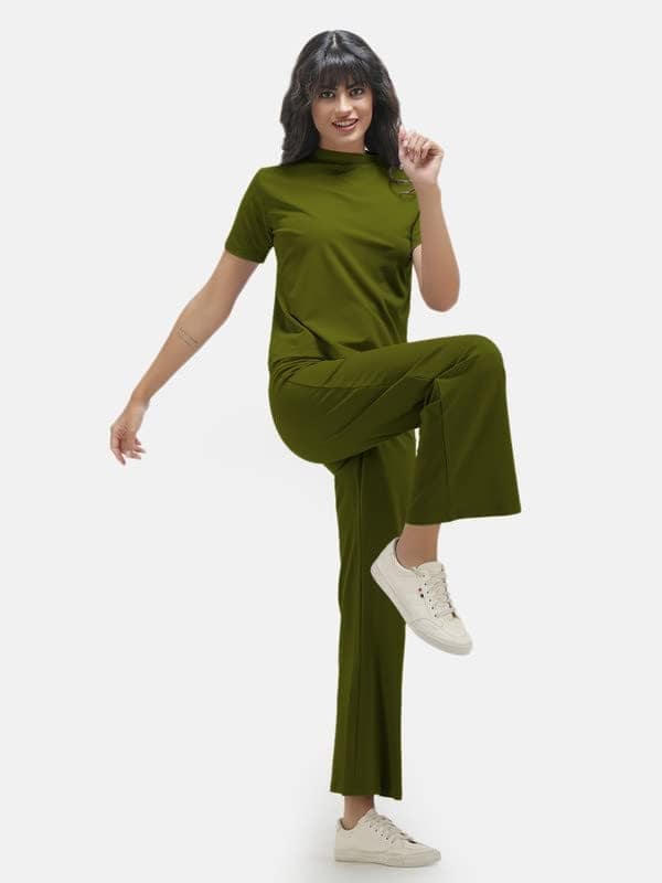 KOI SLEEPWEAR CO-ORD-OLIVE GREEN view 4