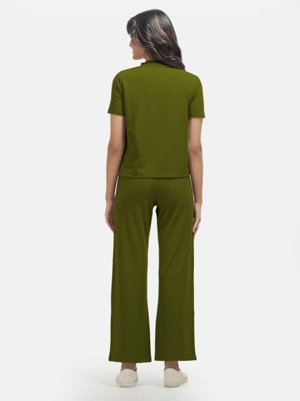 KOI SLEEPWEAR CO-ORD-OLIVE GREEN view 7