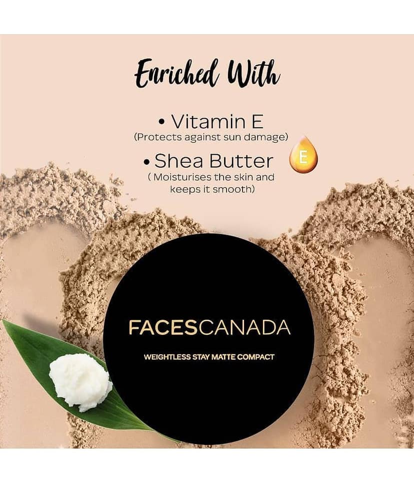FACES CANADA Weightless Stay Matte Finish Compact Powder - Natural,9g | Pressed Powder view 2