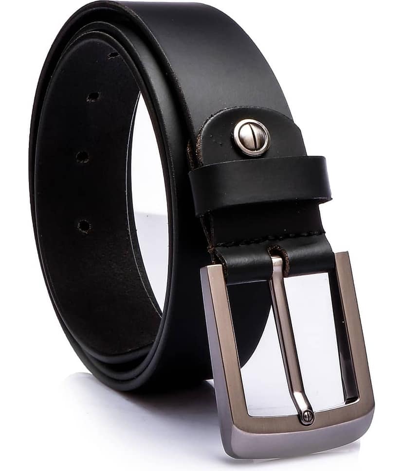 MUNROS - Black Leather Men's Casual Belt ( Pack of 1 )