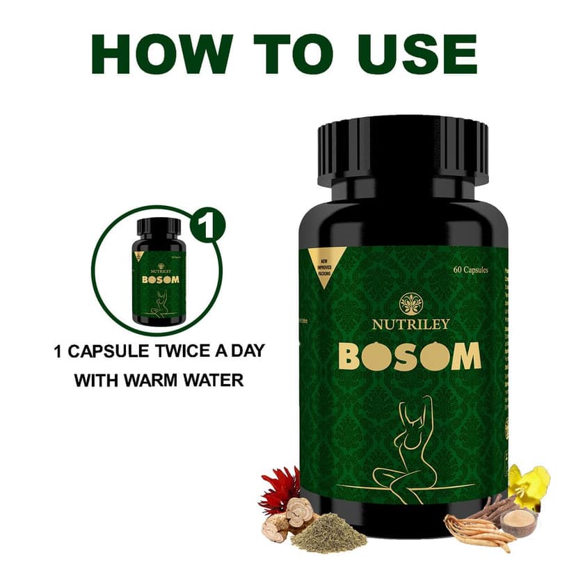 Nutriley Bosom - Breast Enlargement Capsules (60 Capsules) view 2