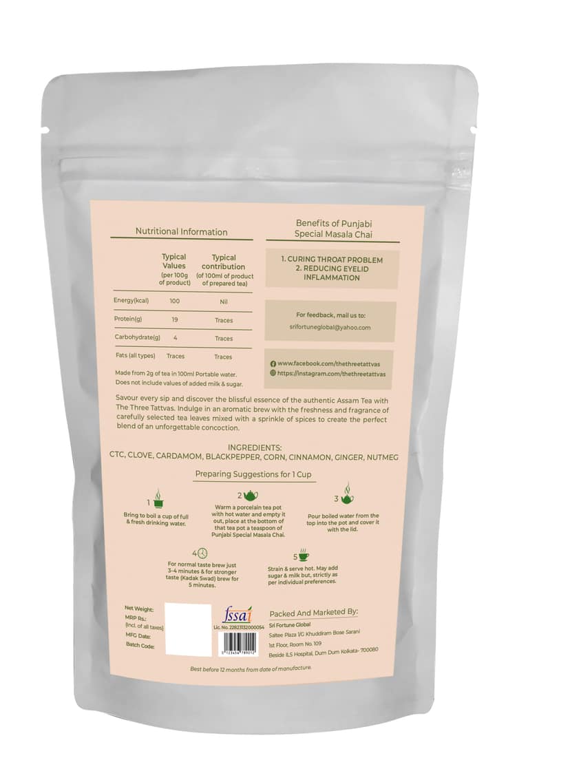 The Three Tattvas Punjabi Special Masala Chai, 100 gm view 2