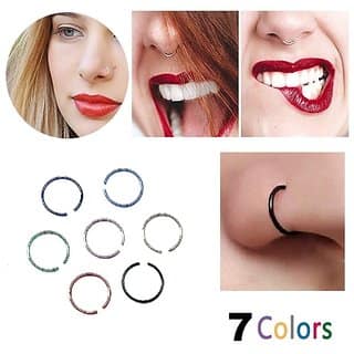Metal Nose Ring (Pack of 7)