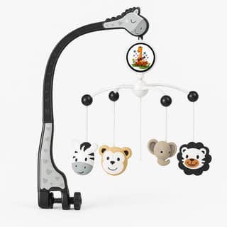 BabyGo 360 Rotating Animal Musical Rattle & Crib Cot Mobile | Hanging Jhoomer Toy with Soothing Music for Baby Cradle, Infant Bed, Kids Room & Nursery Decoration | Gift for Babies (Multicolor) BabyGo 360 Rotating Animal Musical Rattle & Crib Cot Mobile |