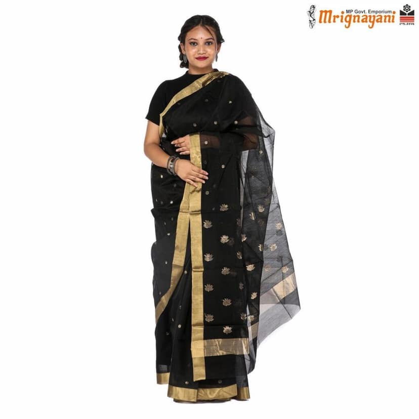 HANDLOOM CHANDERI SILK SAREE WITH BLOUSE (SKU - 1SC106170322 SAREE-1034) view 2